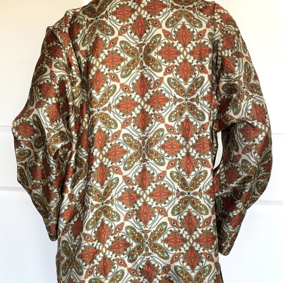 NEW CHICO'S SILK MULTICOLOR PAISLEY PRINT TUNIC BLOUSE SIZE: 22 - Picture 2 of 7